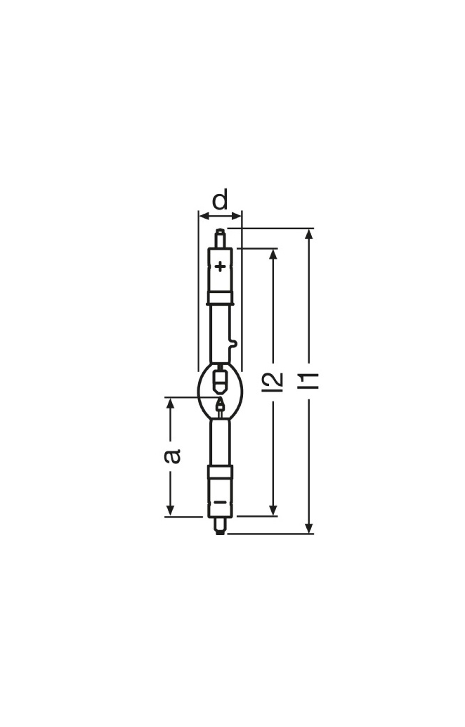 XHA450W OFR Xenon Short Arc Lamp Diagram